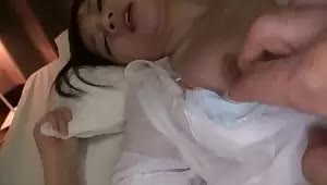Sucking her toes as she uses vibrator