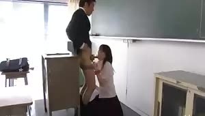Teacher gets a blowjob from the young girl